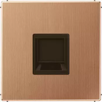 Jung Abdeckung (gerastet) Modular-Jack-Steckbuchsen 1-fach Metall PVD-beschichtet Bronze geb&uuml;rstet (BRG1969-1WE)
