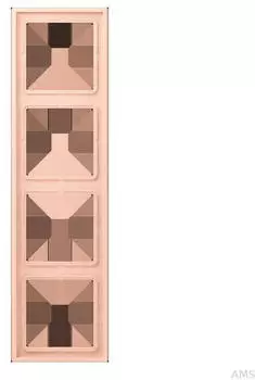 Jung Rahmen 4-fach Les Couleurs&reg; Le Corbusier L'Ocre Rouge Clair (LC984234)