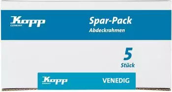 Kopp VENEDIG Abdeckrahmen 2-fach reinwei&szlig;, 5er-Pack (400229018)