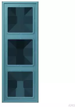 Jung LS 990 Rahmen 3-fach Duroplast lackiert c&eacute;rul&eacute;en vif (LC983212)