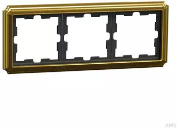Merten D-Antik Metallrahmen 3-fach 24k Gold (MEG4030-4741)