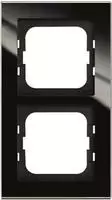 Busch-Jaeger 1722-245, Schwarz, Glas, Schraubenlos, Busch-Jaeger, Gl&auml;nzend, IP20 -