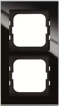 Busch-Jaeger Busch-axcent Abdeckrahmen 2-fach Glas Schwarz (2CKA001754A4801)