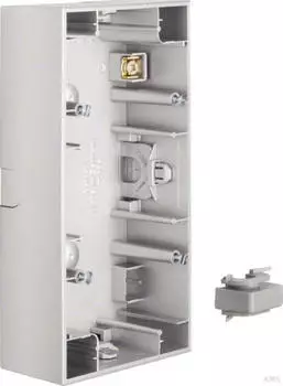 Berker K.5 Aufputzgeh&auml;use 2-fach waagerecht Aluminium (10527003)