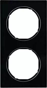 Berker Abdeckrahmen Glas Schwarz (10122216)