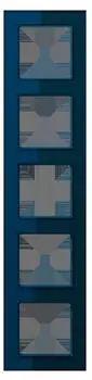 Jung Glasrahmen 5-fach, Nachtblau (AC585GLNB)
