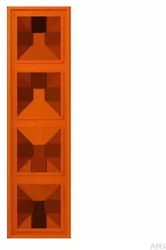 Jung Rahmen 4-fach Les Couleurs Le Corbusier Orange Vif, Duroplast lackiert (LC984260)