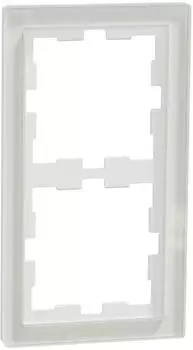 Merten D-Life Glas Rahmen 2-fach Kristallwei&szlig; (MEG4020-6520)