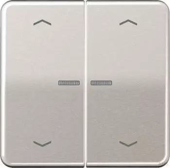 Jung CD 102 KO5P PT Wippe mit Pfeilsymbolen und Lichtleiter, Duroplast, platin (CD102KO5PPT)