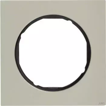 Berker R.3 Abdeckrahmen 1-fach Edelstahl/Schwarz gl&auml;nzend (10112204)