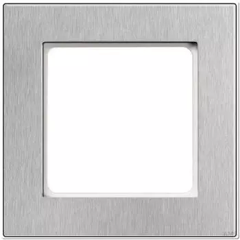 Peha Nova Elements Rahmen 1-fach Metall Edelstahl geb&uuml;rstet reinwei&szlig; (00184391)