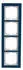 Busch-Jaeger Axcent Abdeckrahmen 4-fach Glas Ozean (2CKA001754A4758)