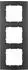 Berker B.3 Abdeckrahmen 3-fach Aluminium Schwarz/Anthrazit (10133005)