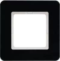 Berker 10116076, Berker 10116076 Rahmen 1-fach Q.7 Glas Schwarz