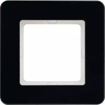 Berker Q.7 Abdeckrahmen 1-fach Glas Schwarz (10116076)