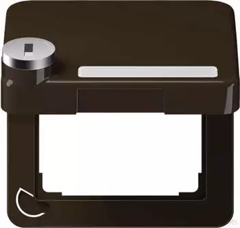 Jung CD 590 BFKLSL Klappdeckel mit Sicherheitsschloss, Braun (CD590BFKLSLBR)