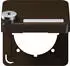 Jung CD 590 BFKLSL Klappdeckel mit Sicherheitsschloss, Braun (CD590BFKLSLBR)