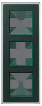 Jung A VIVA Abdeckrahmen 3-fach Glas smaragdgr&uuml;n (AV583GLMSG)