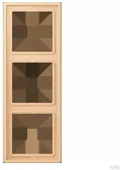 Jung LS 990 Rahmen 3-fach Duroplast lackiert Terre Sienne Claire 31 (LC983237)
