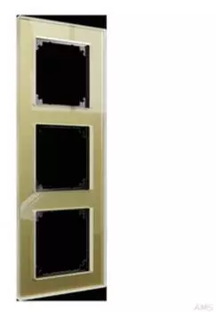 Merten M-Plan Abdeckrahmen Echtglas 3-fach gold (MEG4030-2341)