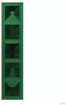 Jung Rahmen 5-fach Les Couleurs&reg; Le Corbusier Duroplast lackiert Vert Fonc&eacute; (LC985219)