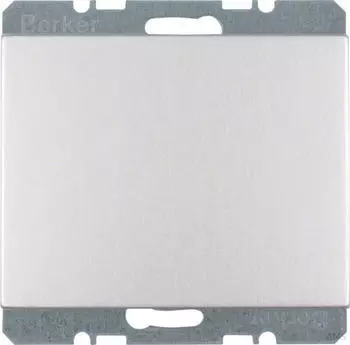 Berker K.5 Blindverschluss mit Zentralst&uuml;ck Aluminium (10457003)