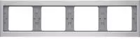 Berker 13837003, Berker 13837003 Rahmen 4fach waagerecht K.5 Alu. Abdeckrahmen...