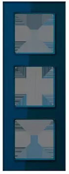 Jung Bike Glasrahmen 3-fach, nachtblau (AC583GLNB)