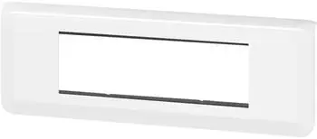 Legrand Mosaic Dreifach-Horizontaltr&auml;ger mit Platte 6 Module, Wei&szlig; (99478)
