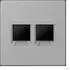 Jung Abdeckung (gerastet) Modular-Jack 2-fach CAT6A (LC1969-2WE204)