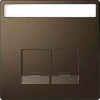 Merten Zentralplatte Actassi-Connector 2-fach Moccametallic System Design (MEG4574-6052)