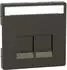 Merten Zentralplatte Actassi-Connector 2-fach Moccametallic System Design (MEG4574-6052)