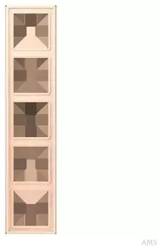 Jung Rahmen 5-fach Les Couleurs&reg; Le Corbusier Terre Sienne P&acirc;le Duroplast (LC985238)