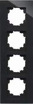 Kopp HK07 Glas-Abdeckrahmen 4-fach, schwarz (406605001)
