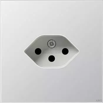 Jung Zentralplatte Steckdoseneinsatz Typ 13 Schweiz Aluminium (AL1520-13SEVPL)