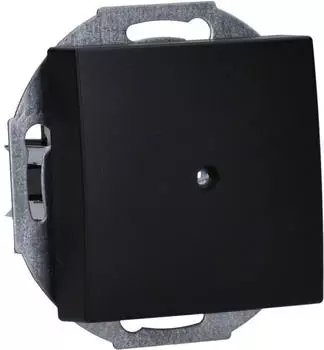 Busch-Jaeger Balance SI Zentralscheibe Leitungsauslass 1-fach mit Zugentlastung, schwarz matt (2CKA001710A4256)