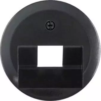Hager Zentralst&uuml;ck UAE-Steckdose 1930/Glas 1-fach schwarz gl&auml;nzend (WTF4107BG)