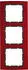 Berker B.3 Abdeckrahmen 3-fach Aluminium rot/anthrazit (10133012)
