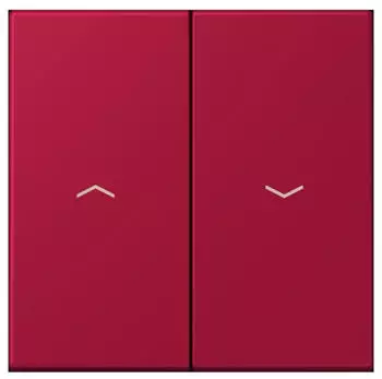 Jung Wippe 2-fach mit Pfeilsymbolen Rouge Carmin Les Couleurs Le Corbusier (LC995P229)