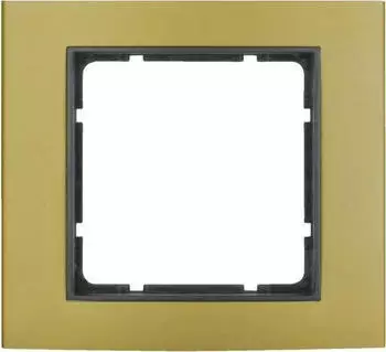 Berker B.3 Abdeckrahmen 1-fach, Aluminium, gold/anthrazit (10113016)