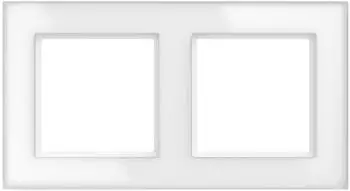 Homematic IP HmIP-GF2 Glasrahmen 2-fach, Echtglas, wei&szlig; (162146A1)