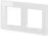Homematic IP HmIP-GF2 Glasrahmen 2-fach, Echtglas, weiß (162146A1)