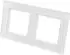 Homematic IP HmIP-GF2 Glasrahmen 2-fach, Echtglas, weiß (162146A1)