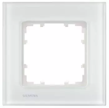 Siemens DELTA miro Abdeckrahmen 1-fach, Glas, wei&szlig; (5TG12011)