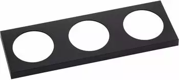 Berker Integro Pure Steckdosen-Rahmen 3-fach, Kunststoff schwarz matt (919782545)