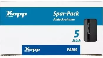 Kopp Paris Abdeckrahmen 2-fach, schwarz matt (402550011)
