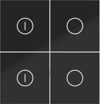Hager Tastsensor-Abdeckung KNX 4-fach A.x/C.x nachtschwarz gl&auml;nzend (WAK7144BG)