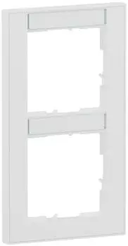 Legrand SEANO+ 2-fach Rahmen vertikal mit Beschriftungsfeld, ultraWei&szlig; (765992)
