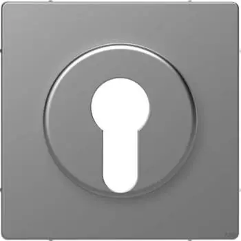 Merten System Design Zentralplatte f&uuml;r Wechsel-Rastschalter-Einsatz, Edelstahl (MEG3886-6036)