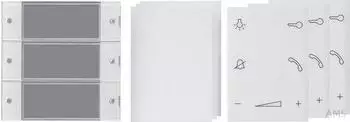 Gira Wippenset System 55 Wohnungsstation 3-fach, klar (850400)